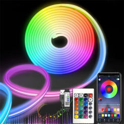 DC5V USB RGB Neon LED Strip Waterproof Flexible Ribbon Tape Neon Lights App Remote Control For Home Room Outdoor Decor Lighting