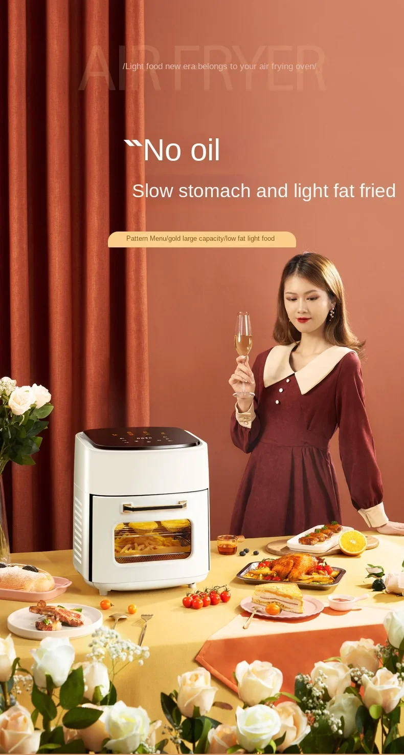 Description Picture 2 of item110V export small household appliances, large capacity oil-free electric oven, integrated visual