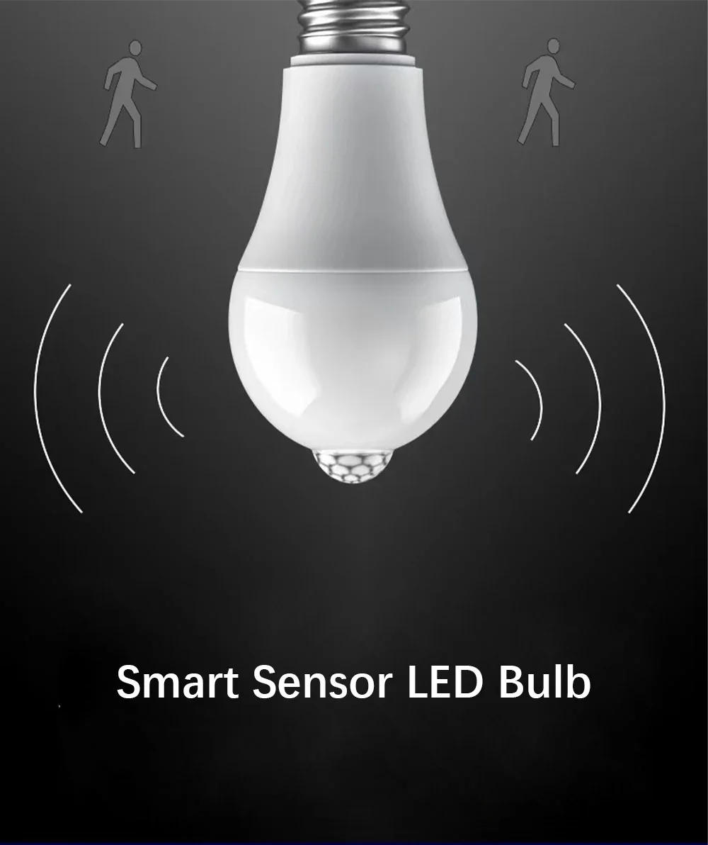 Description Picture 2 of itemE27 PIR 85-265V Motion Sensor Lamp 5W 7W 12W 15W LED Bulb with Motion Sensor Detector Infrared Radiation Security Light