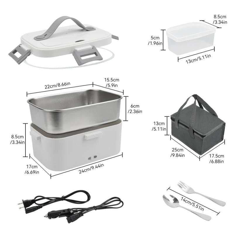 Description Picture 4 of itemNew Electric Lunch Box 80W Portable Food Heater Bowl 1.8L for Car Truck Homes Offices Dining Box Microwave Oven EU US Plug