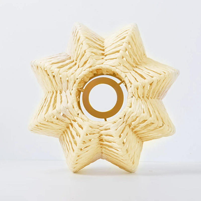 Description Picture 5 of itemChzimade Lamp Shade Light Pendant Cover Rattan Chandelier Hanging Ceiling Wicker Woven Fixture Rustic Decorative Weave Basket