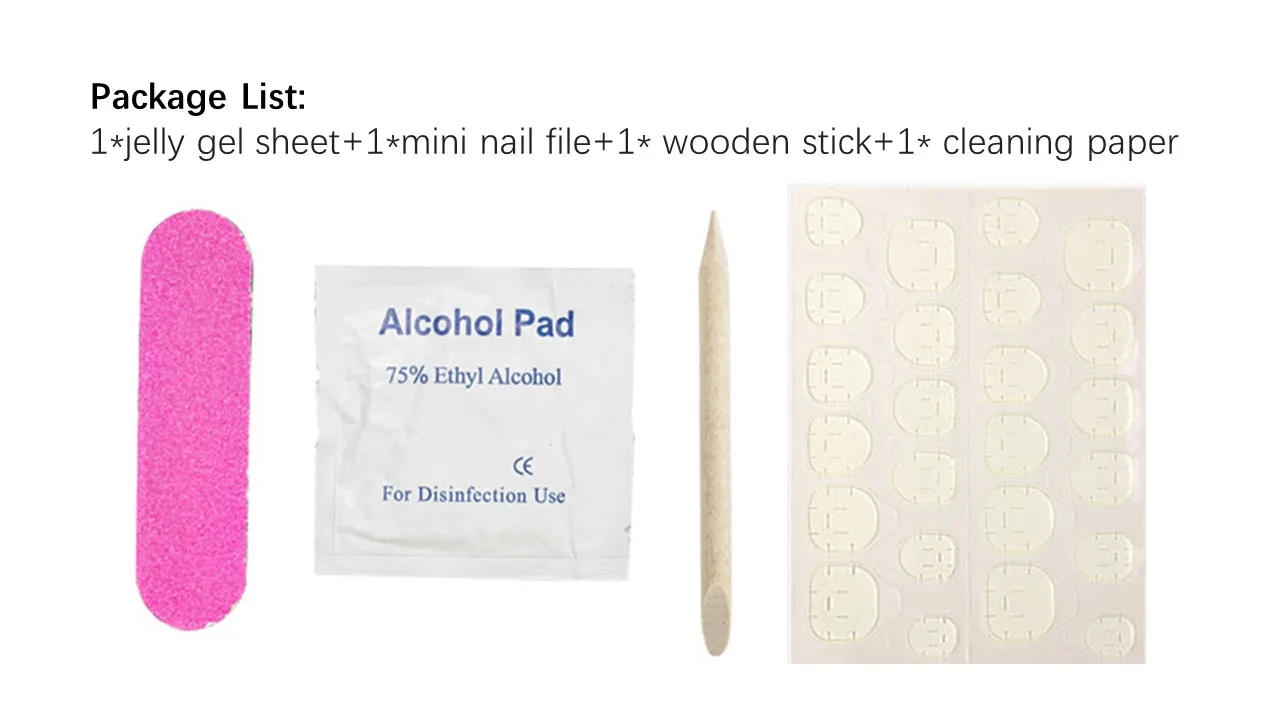 Description Picture 6 of itemHandmade Short Nails Press on Korean White Partysu Hand Painted Design False Nail with Glue Artifical Nail Tip Nail Art for Girl