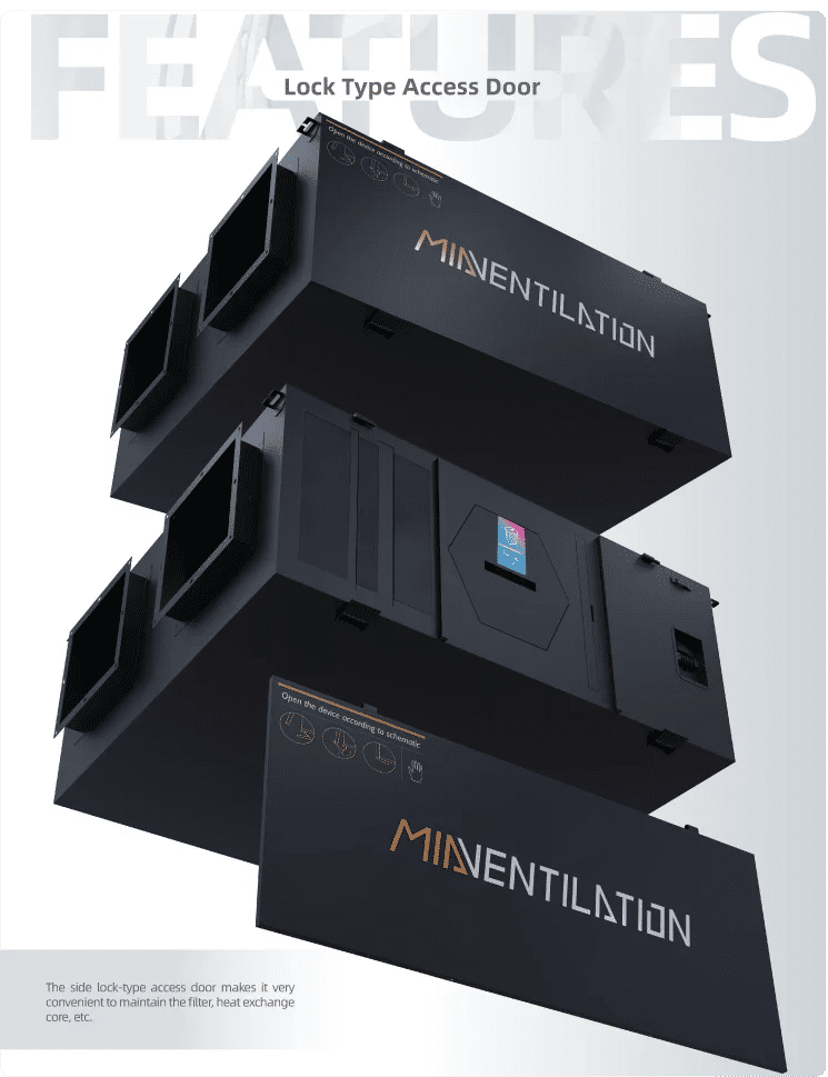 Description Picture 4 of itemFresh Air Fan7500m3/h Tuya Wifi Smart Factory Direct Sale Best Price Fresh Air Heat Recovery Ventilation H13 99.97% Industrial