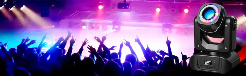 Description Picture 2 of itemFieryzeal 40W LED Moving Head Light 8 Colors Spotlight for Wedding DJ Disco Club Party Stage Lighting Shows