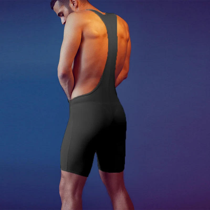 Description Picture 3 of itemMens Undershirts Leotard Bugle Pouch Underwear Workout Sports Fitness Wrestling Singlet Bodysuits Gay Jumpsuits Sissy Playsuits