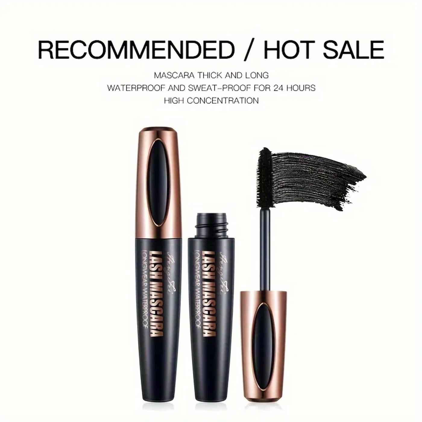Description Picture 5 of item4D Lash Mascara Black Eye Lashes Waterproof & Smudge-Proof Long-Lasting No Flaking Natural No Clumping, All Day Exquisitely Full