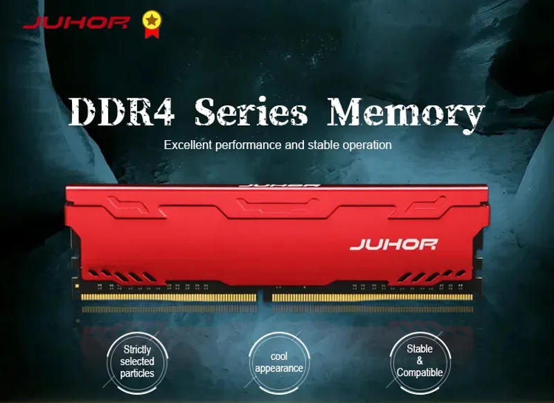 Description Picture 2 of itemJUHOR DDR4 Ram 16GB 8GB 32GB 2666MHz 3200MHz DDR3 8GB 1600MHz DIMM Desktop Memory New Memoria Rams With HeatSink
