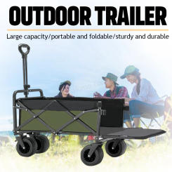 Folding Wagon Cart Outdoor Camping Wagon Large Trolley cart Beach Wheeled Trolley Handcart Foldable trolley Picnic Garden Carts
