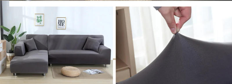 Description Picture 3 of itemSolid Color 1/2/3/4 Seat Sofa Cover Stretch Milk Silk Fabric Couch Covers for Living Room Sectional Corner Settee Slipcovers 1PC
