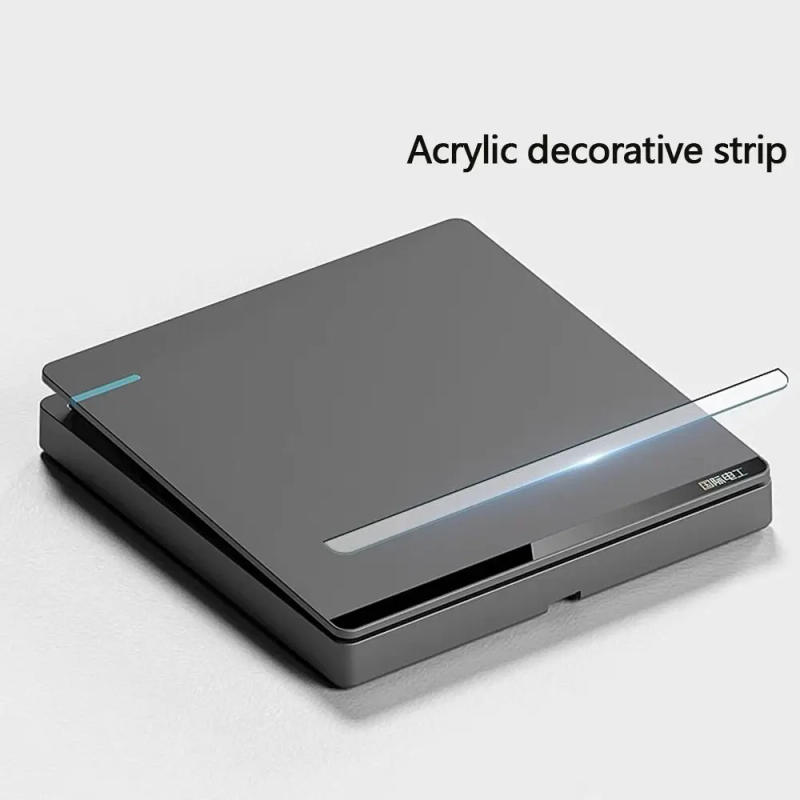 Description Picture 3 of itemWhite/Grey Wall Switches 1/2/3/4 Gang Wall Light Switch Panel On/Off Push Buttons 1Way Button Durable Household Home Accessories