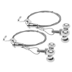 2 Sets Pulley Type Picture Hanging Device Clothes Rack Hangers Wire Cable Rope Stainless Steel for Frames Hooks Pictures