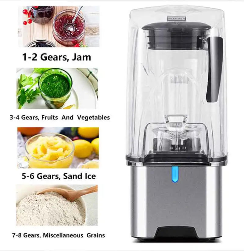Description Picture 3 of item2200W Professional Smart Timer Blender Mixer Juicer Food Processor Ice Smoothies Crusher Electric Blender Mixer 110V-240V