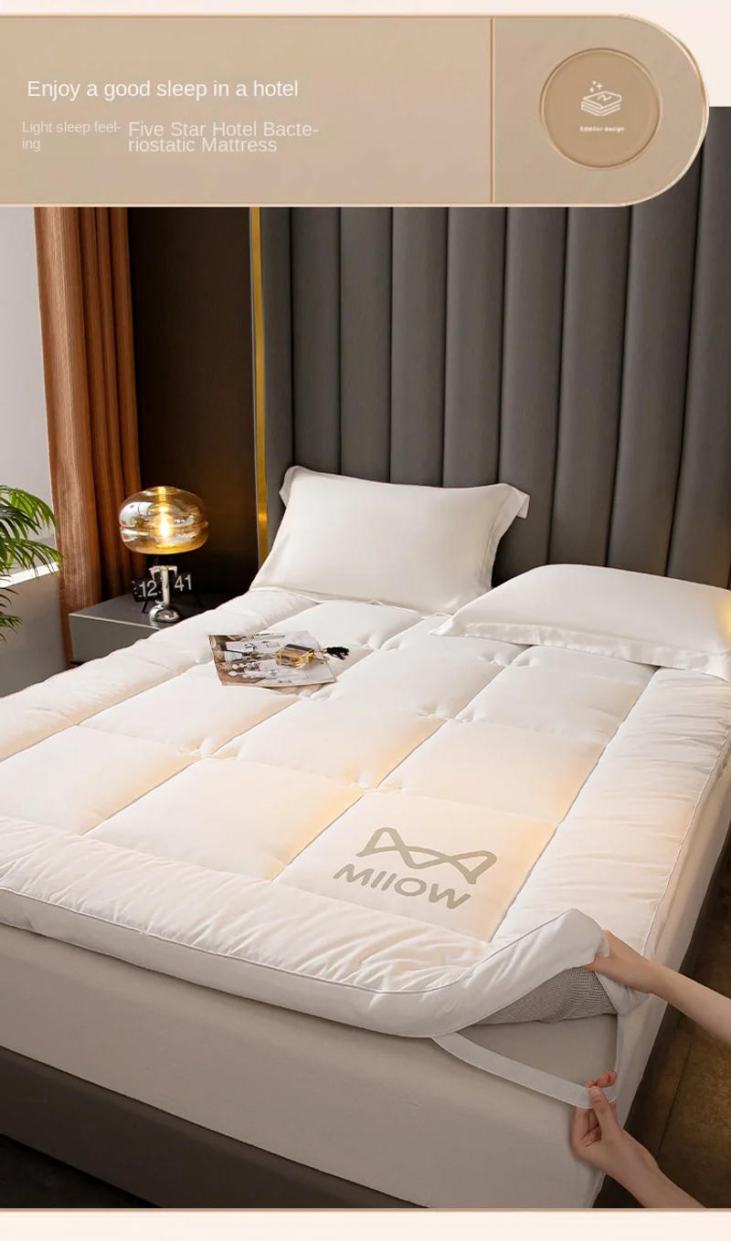 Description Picture 6 of item1Pc Hotel Style Mattress Soft Cushion Home Bedroom Tatami Mat Mattress Thickeneded Sleeping Pad Single Double Bed Mattress Vrzone