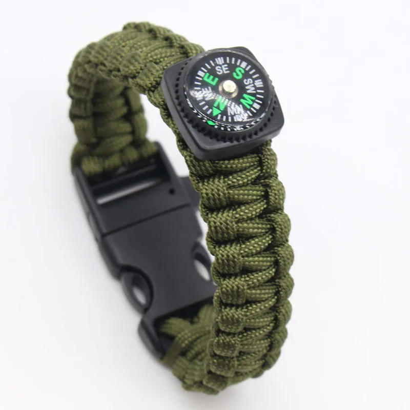 Description Picture 5 of itemUmbrella Rope Bracelet Whistle Compass Bracelet Survival Seven Core Outdoor Multifunctional Bracelet Woven Rope Outdoor
