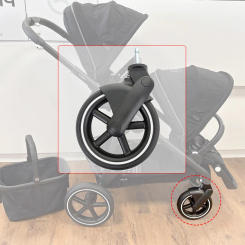 Front Wheel For Cybex Twin Baby Stroller Gazelle S Direct Replace Baby Buggy Accessories Customized Style Others No Compatible