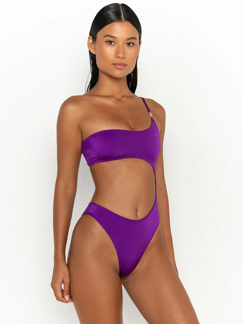 Description Picture 2 of itemCut Out Swimsuits Solid Color One Piece Swimsuit Women'S Swimwear 2023 Bathing Suits Sexy Beachwear Female Bodysuit New Swimsuit