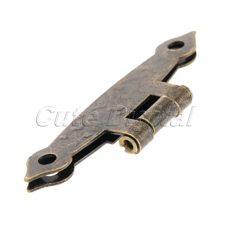 Description Picture 2 of item8Pcs Antique Bronze Hinges Retro Butt Hinges Antique Hinges Bronze with Screws for Wooden Jewelry Box Case 65x33mm with Screws