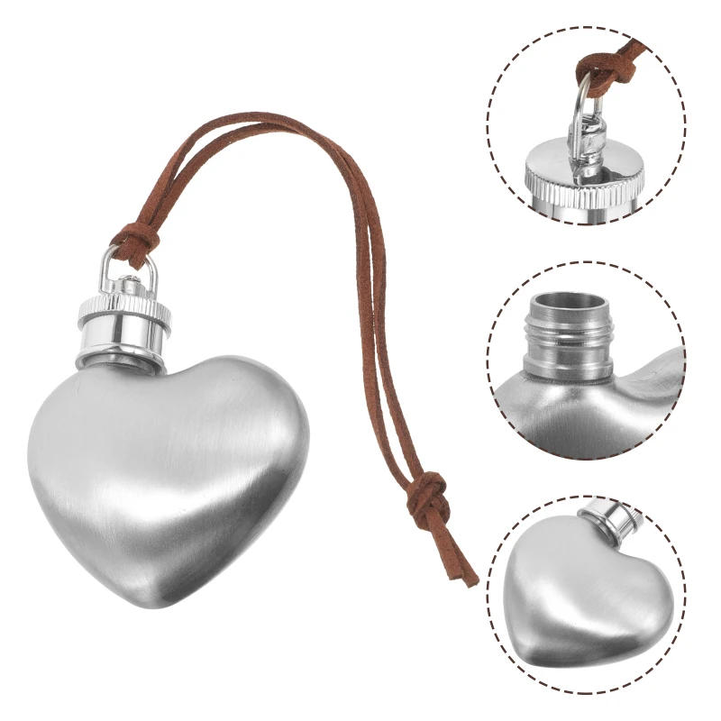 Description Picture 6 of itemOutdoor Miniature Hip Flask Kettle Portable Wine Pot Small Hip Flask Heart Shaped Stainless Steel Wine Flask Water Bottle