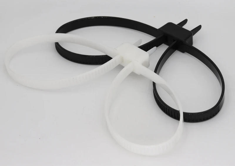 Description Picture 5 of item12*700mm 13*500/900mm Nylon Plastic Double Buckle Flex Cuff Strap Wrap Clamp Handcuffs Police Self Locking Zip Ties Cable Tie