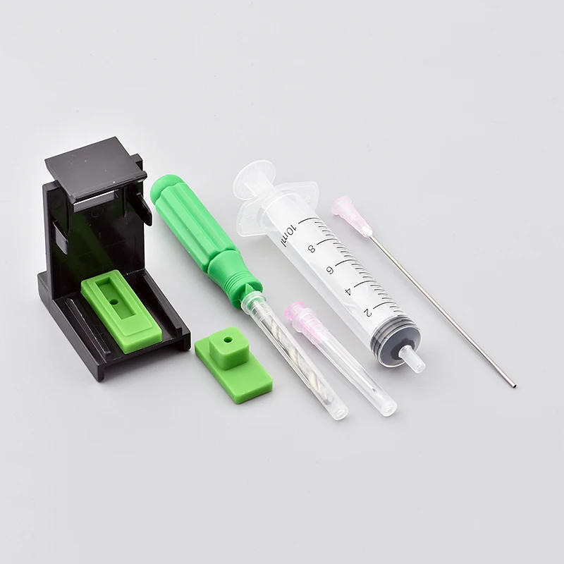 Description Picture 2 of itemInk Refill Cartridge Clip Rubber Pads Syringe Tool Kit Clamp for HP 46 64 67 305 124 124XL 305XL 67XL 805XL 62XL 303XL