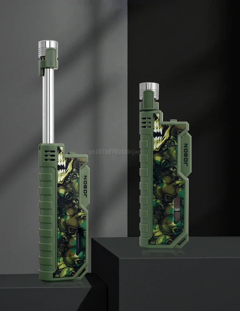 Description Picture 4 of itemJOBON Metal Outdoor Windproof Butane Gas Cigar Lighter with Retractable Rod Ignition Sparkling Gun Kitchen Camping Men's Tool