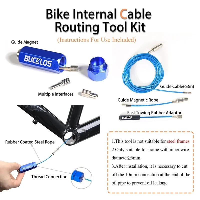 Description Picture 6 of itemBUCKLOS Bike Internal Cable Routing Tool with Magnet Install Bicycle Too lMtb Brake Derailleur Shifter House Inner Cable Guide