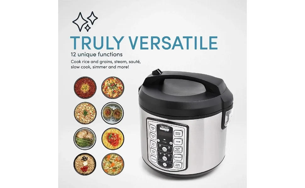 Description Picture 4 of item20-Cup (Cooked) / 5Qt. Digital Rice & Grain Multicooker, Food Steamer, Slow, Grain Cooker, Stainless Exterior/Nonstick Pot
