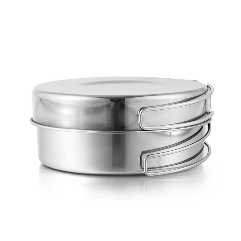 Description Picture 5 of itemFoldable Stainless Steel Pot Cookware Set for Hiking, Camping, Picnic and Camp Cooking Cutlery