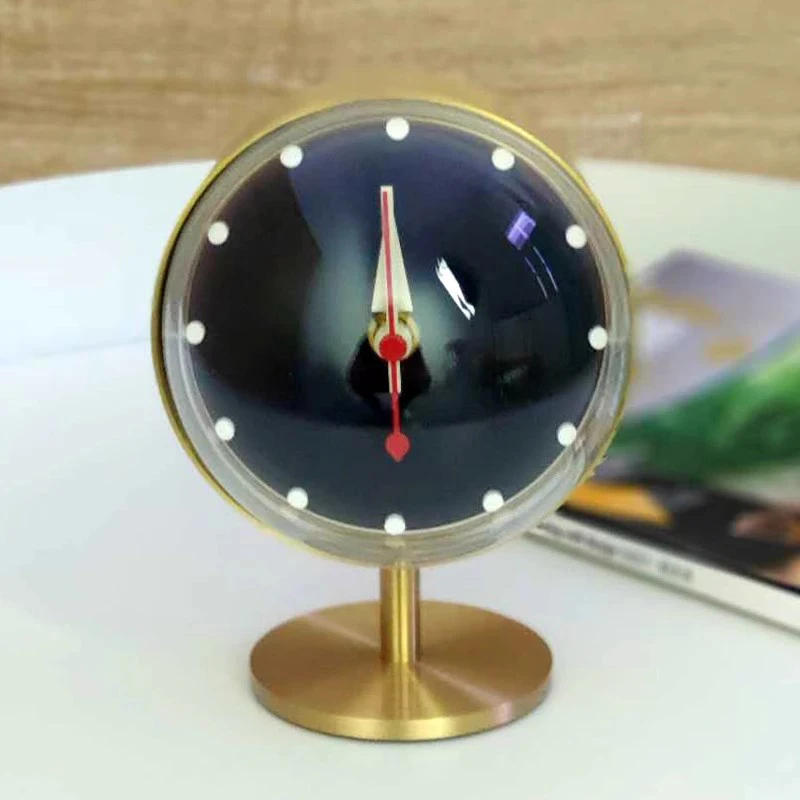 Description Picture 6 of itemRetro Desktop Clock Bedroom Design Silent Desk Clock Nordic Interior Vintage Tabletop Clocks Home Bedside Table Decoration