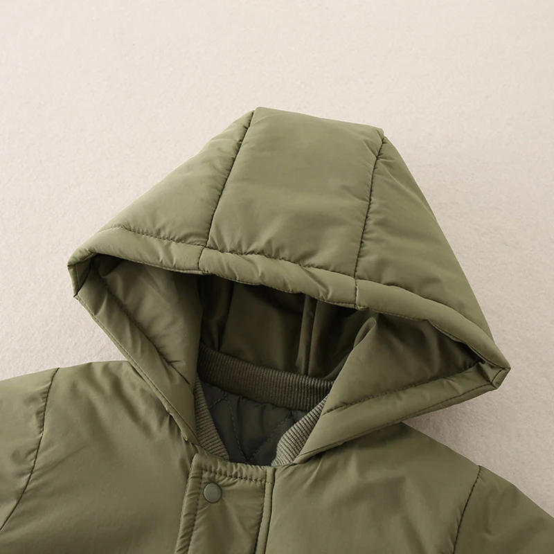 Description Picture 4 of itemAutumn Winter Baby Clothes Outdoor Jackets 0-2Y Infant Boys Warm Windproof Romper Toddler Girls Hooded Jumpsuit Newborn Outwear