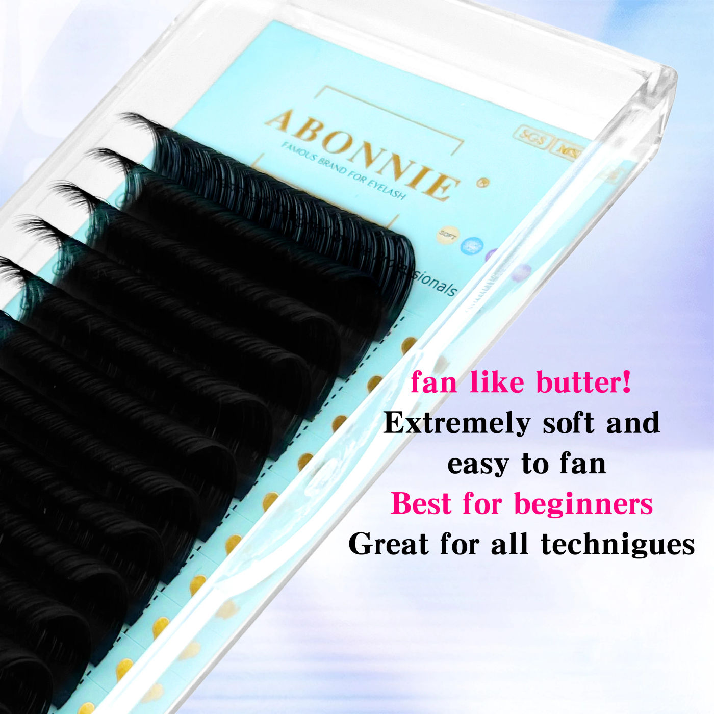 Description Picture 2 of itemAbonnie Cashmere Lashes Classic Individual Eyelash Extenisons Fluffy Volume Matte Black Cils