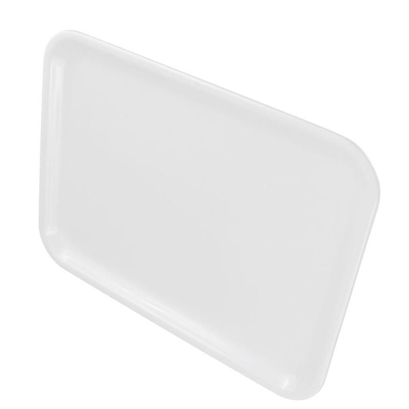 Description Picture 4 of itemABUN-3Pcs 10 Inch Long Rectangle Shape Serving Tray Made Of Plastic White