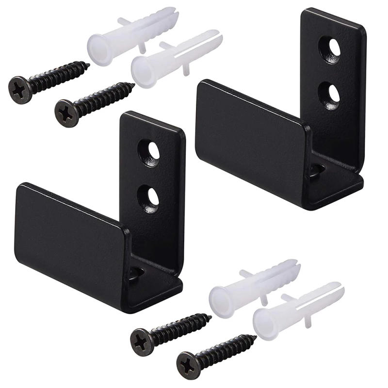 Description Picture 6 of itemNew High Quality Barn Door Guides Kit Strong Anti Swinging Black Carbon Steel Floor Guide Sliding Floor Hardware