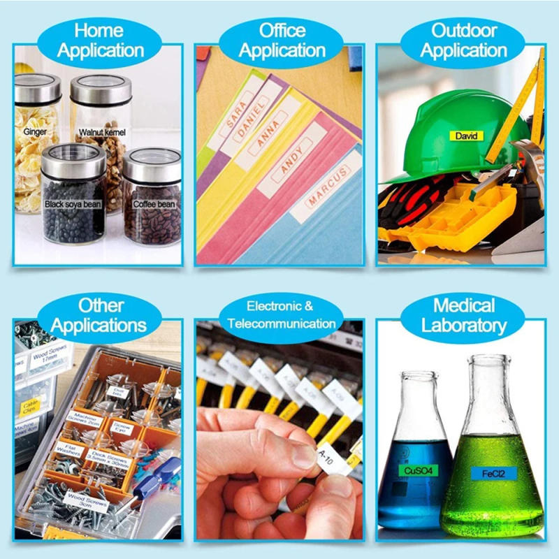 Description Picture 6 of item1/3 PC Black on White TZ-241 TZ-141 Black on Clear for Brother 18mm Laminated Tape tze141 tze 241 Label Tape for Brother P Touch