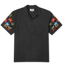 2024 Fashion New Men's Short Sleeve Shirt Cuffs Starfish Print Lapel Men's Tops Large Size Daily Casual