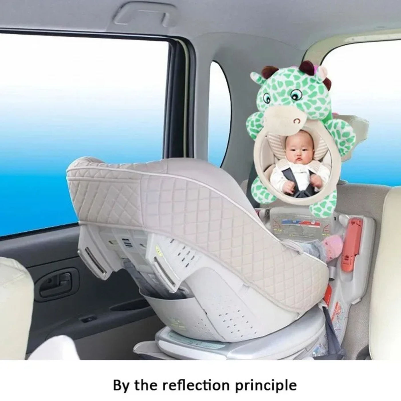 Description Picture 5 of itemBaby Car Mirror Safety Car Seat Mirror Rear Facing Car Seat Mirror Wide Crystal Clear View Shatterproof Car Kids Monitor