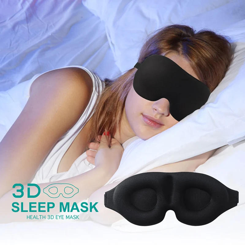 Description Picture 2 of item3D Sleeping Mask Natural Eye Patches Eyeshade Cover Shade Travel Nap Relax Blindfold Soft Block Out light Sleeping Aid Eye Masks