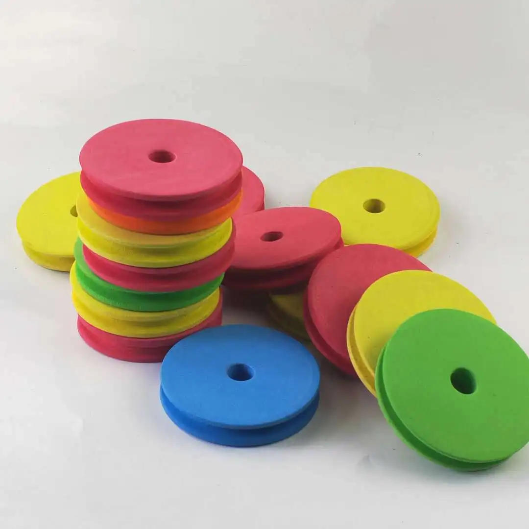 Description Picture 4 of item50/100 Pcs EVA Foam Spools Fishing Winding Board Fishing Hook Line Tackle Foam Spool Trace Wire Swivel Tackle Fish Line Tools
