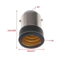 Y1UB B15 Male to E14 Female Lamp Bulb Socket Light Extender Adaptor Converter Holder