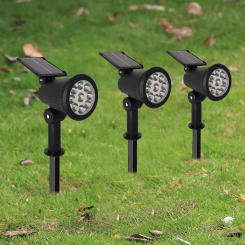 Highlighted Solar Lawn Lights Outdoor Landscape 9 Led Spotlights Ip65 Waterproof Upgraded Solar Powered Wall Lamp Villa Garden
