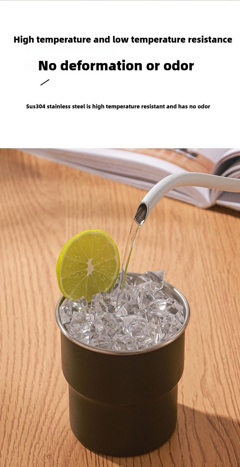 Description Picture 4 of item300ml Stainless Steel Coffee Camping Mug with Lid Portable Heat Resistant for Outdoor Picnic Camping Fishing Bottles Coffee Cups