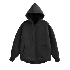 Winter Casual Hoodies Women 2024 New Fall Zipper Design Coat With Double Pockets Oversized Loose Sweatshirt Fashion Lady Clothes
