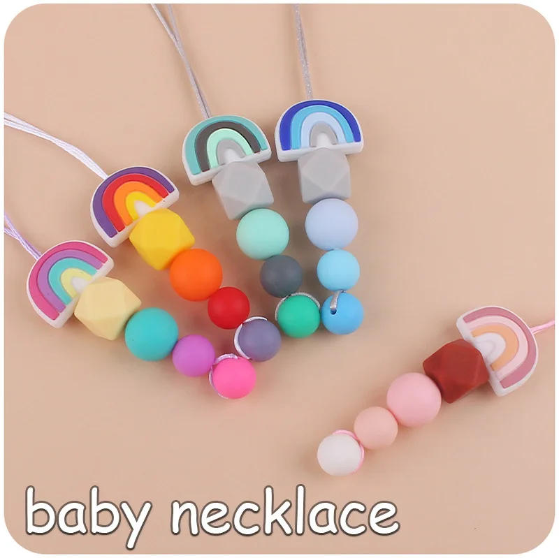 Description Picture 2 of itemBaby Teether Food Grade Silicone Beads Nursing Mom Necklace Baby Gift BPA Free baby gum chewing pendant Accessories Toys