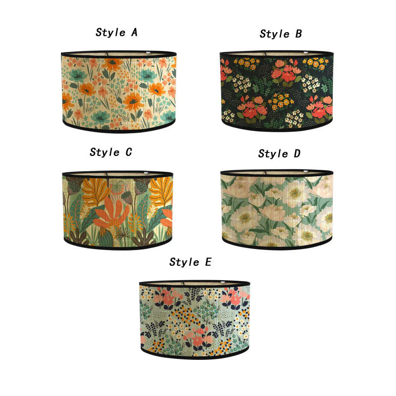 Description Picture 3 of itemRound Drum Bamboo Lamp Shade Decoration Classic Decorative E27 Rustic Floor Lamp