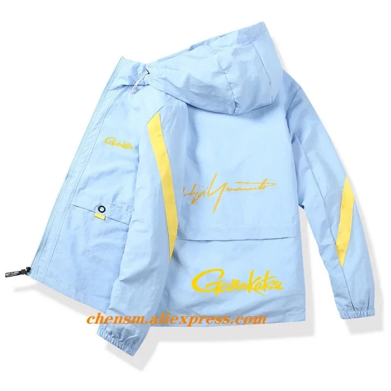 Description Picture 2 of item2024 Gamakatsu Fishing Clothing Hooded Fishing Wear Outdoor Sport Fishing Shirts Mens Breathable Running Clothes Fishing Jackets