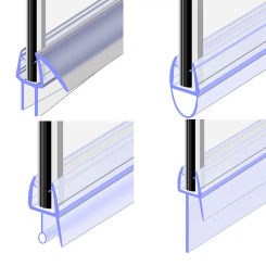 Useful Portable Bath Screen Bathroom Prevent Window Seal Glass Door Weatherstrip Sealing Strips Water Baffle