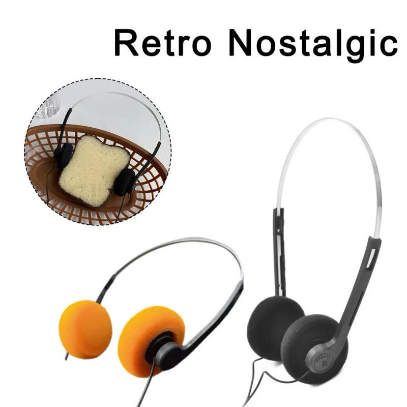 Description Picture 5 of itemUnderwire Headphone Music Mp3 Walkman Retro Feelings Portable Wired Small Headphones Sports Fashion Photo Props