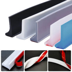 1Pc Multi-size Kitchen Water Retaining Strip Self-adhesives Door Seal Strip Bathroom Separation Shower Dam Barrier Accessory
