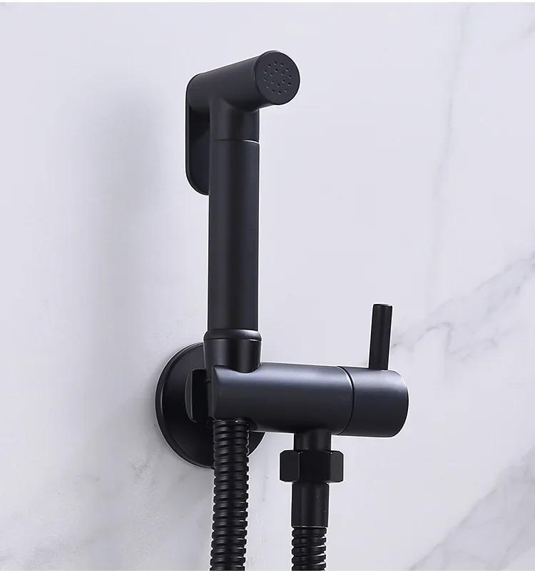 Description Picture 3 of itemWall Mounted Toilet Bidet Sprayer Set Brass Single Cold Shattaf Bathroom Sprayer Shower Bidet High Pressure Gun Chrome Gold