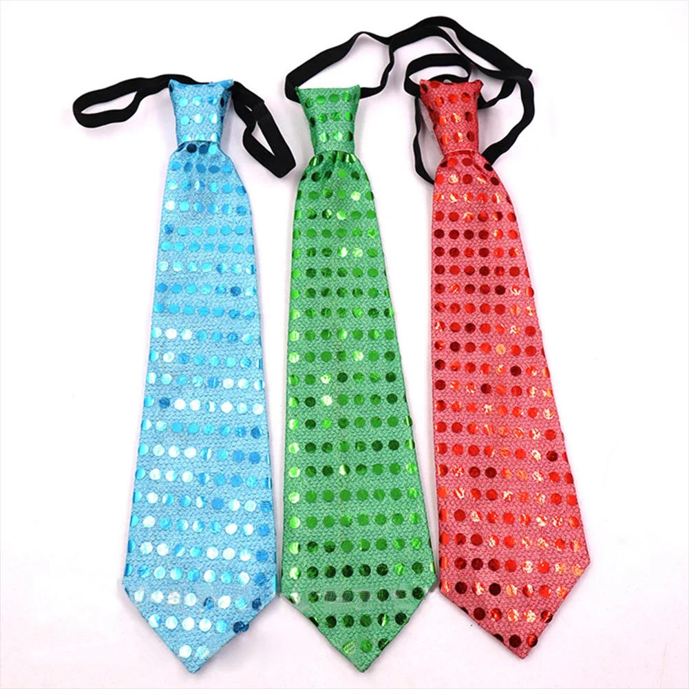 Description Picture 4 of itemFlashing Light Up Bow Tie Necktie Multiple Color LED Mens Party Lights Sequins Bowtie For Weddings Glow Party Supplies